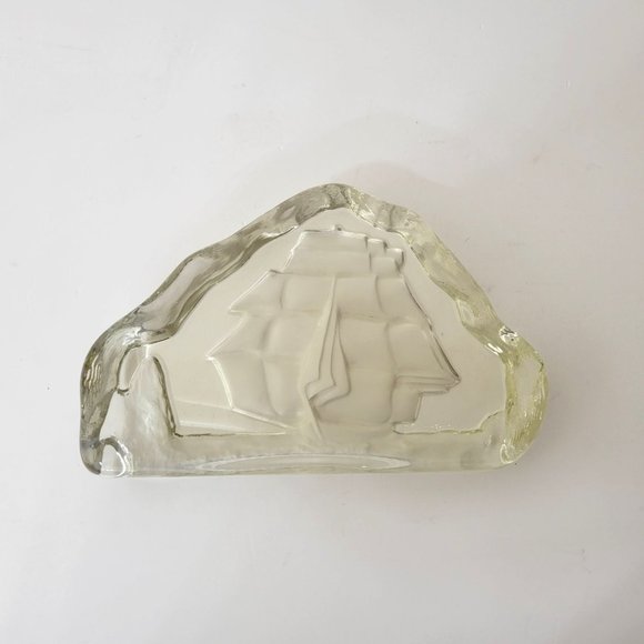 Viking Art Glass Clipper Ship Heavy Bookend, Doorstop, Paperweight, Sculpture - Picture 7 of 7